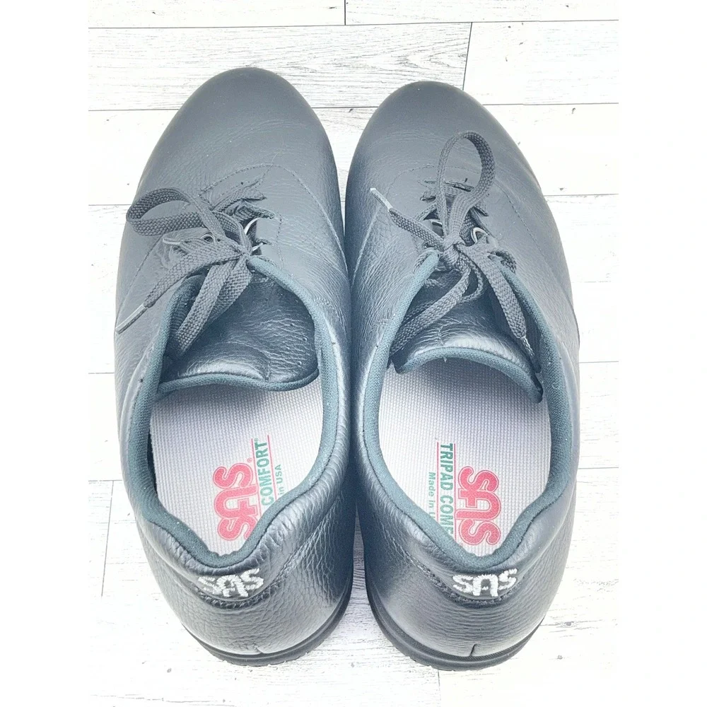 SAS Liberty Womens‎ Black Leather Slip Resistant Professional Walking Shoes 12WW